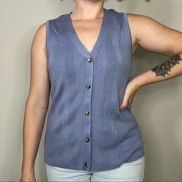 Alex Marie Periwinkle Knit Vest Size XL - Picture 1 of 8